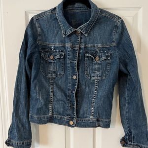 Dark wash cropped Jean jacket